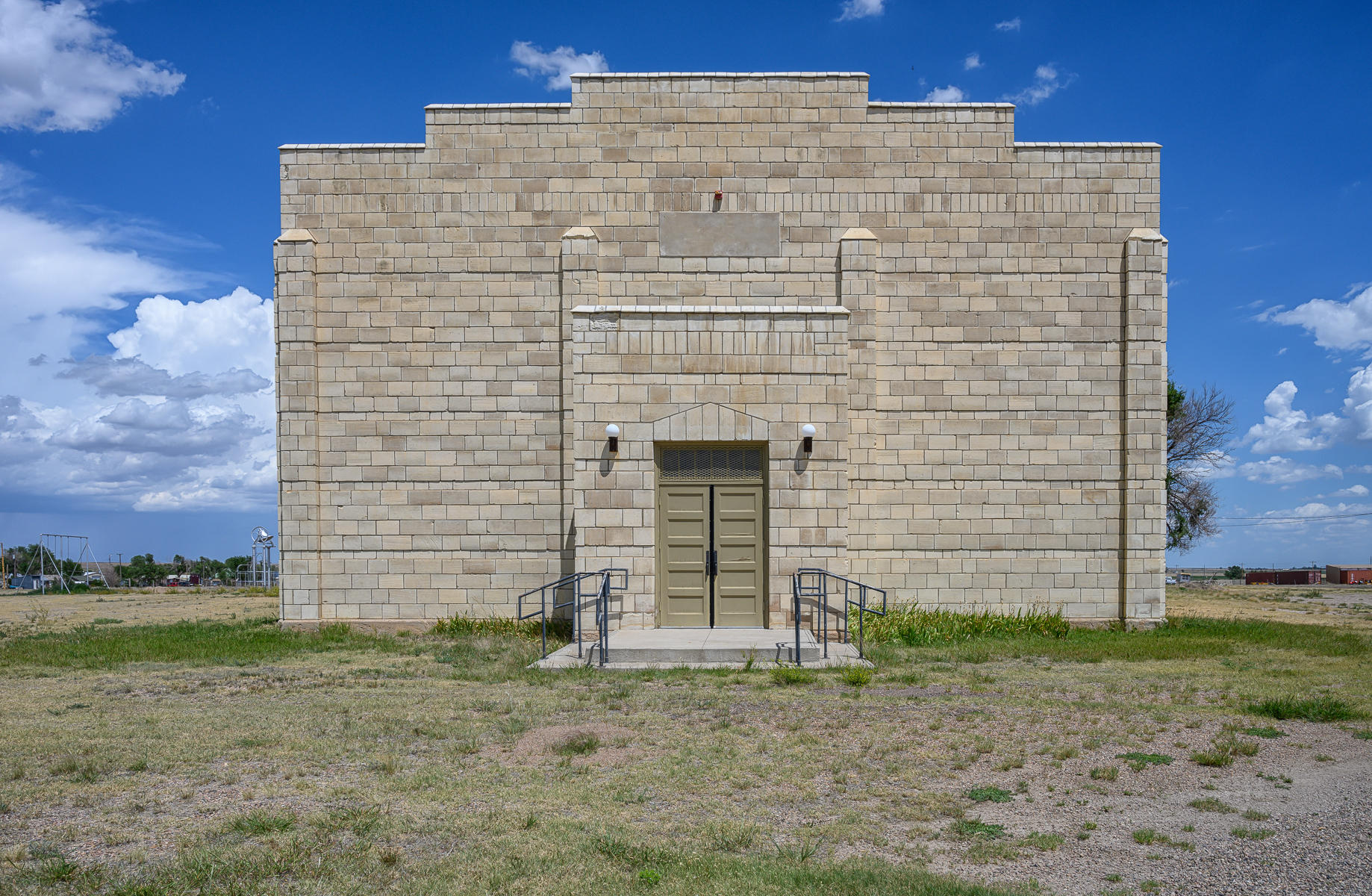 An gymnasium built in 1938 during the Roosevelt  Presidency, part of the WPA program. : Small Towns : ELIZABETH SANJUAN PHOTOGRAPHY