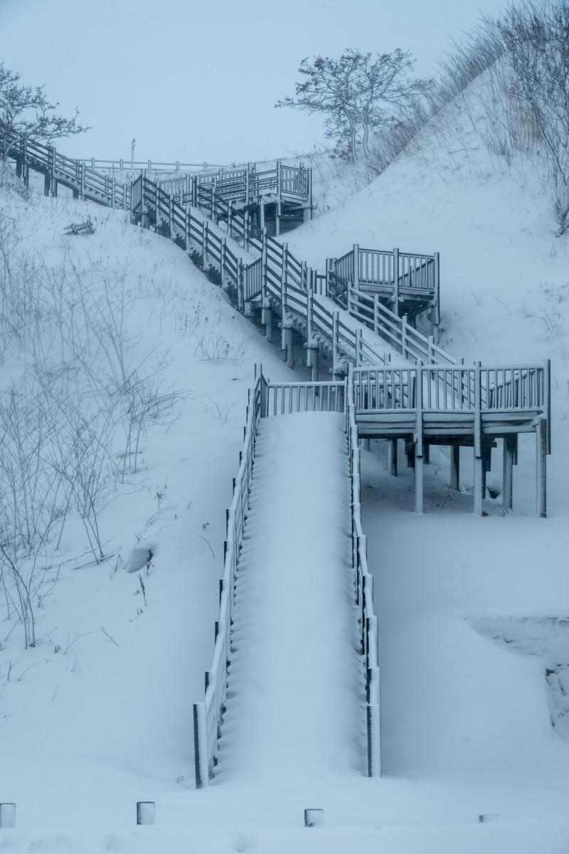 Stairway to Heaven  : Japan, Hokkaido, Snowbound : ELIZABETH SANJUAN PHOTOGRAPHY