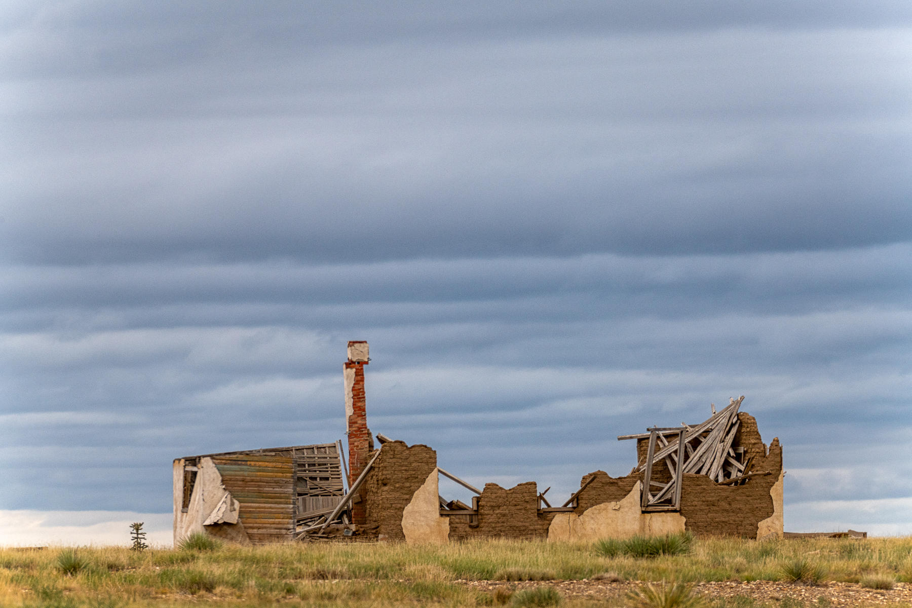 Disintegrated home with chimney still standing. : Small Towns : ELIZABETH SANJUAN PHOTOGRAPHY