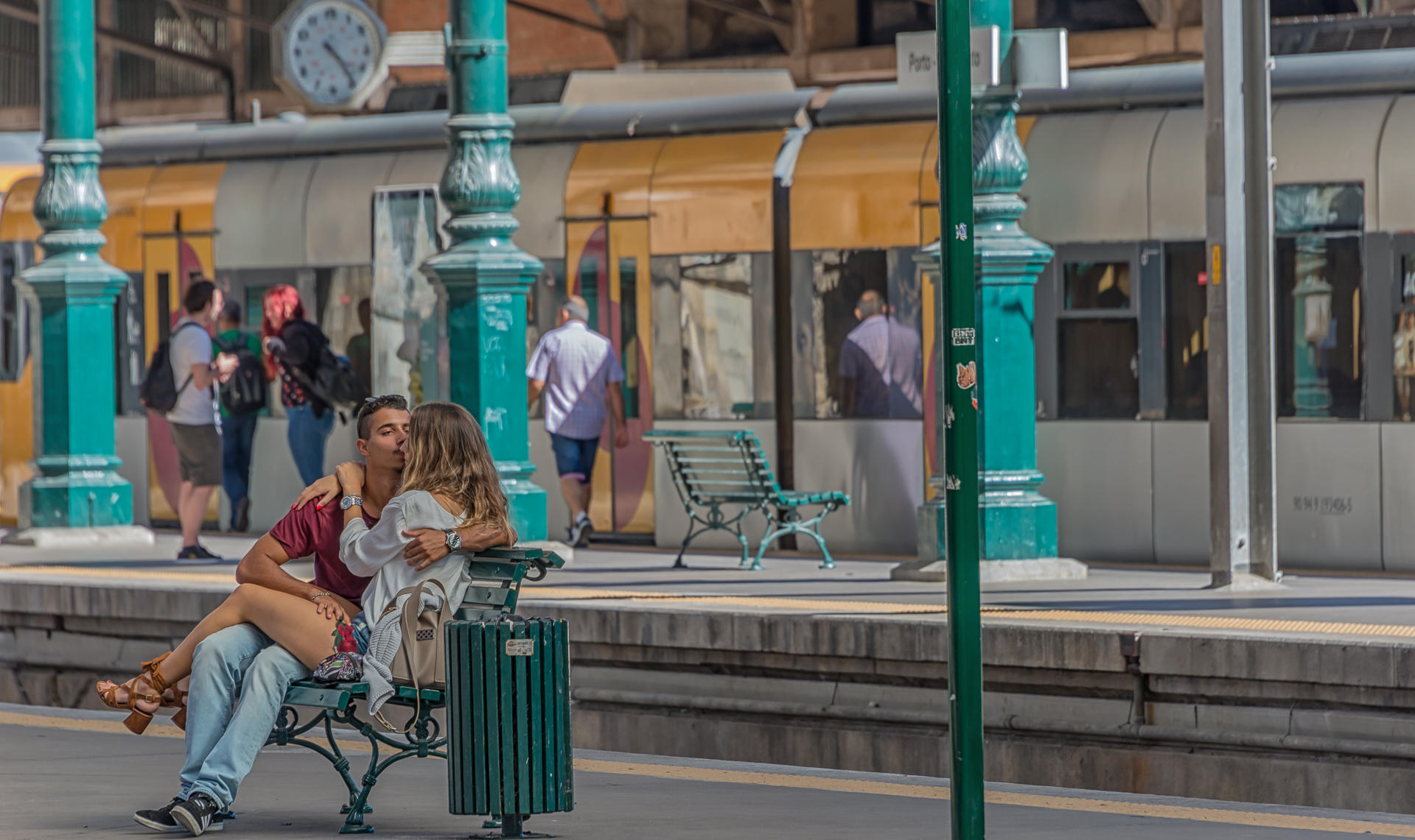 Embrace, Train Station,Portugal : Miscellaneous Mix, Something for Everyone : ELIZABETH SANJUAN PHOTOGRAPHY